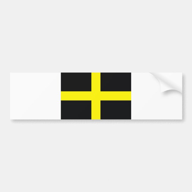 saint david cross flag united kingdom wales bumper sticker (Front)