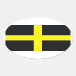saint david cross flag united kingdom wales oval sticker