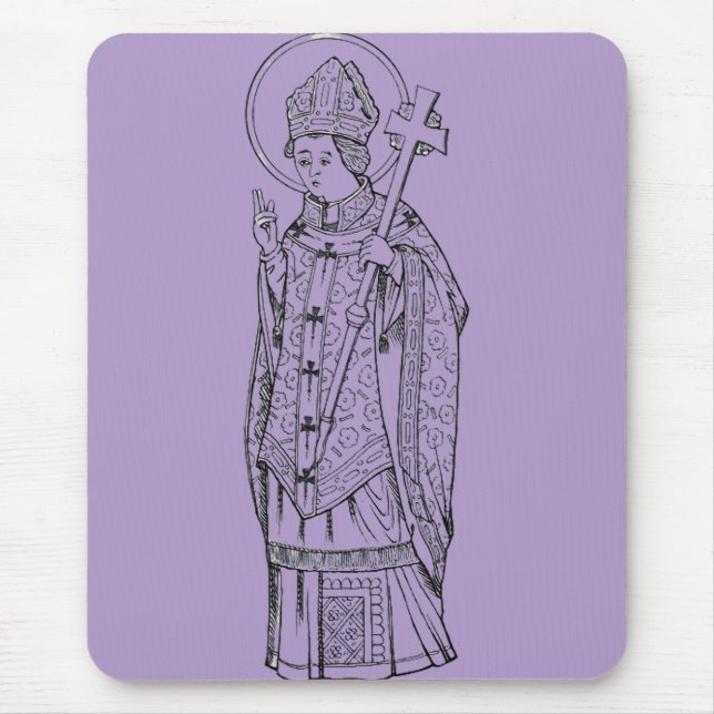 Saint Deiniol Abbot and Bishop Mouse Mat (Front)