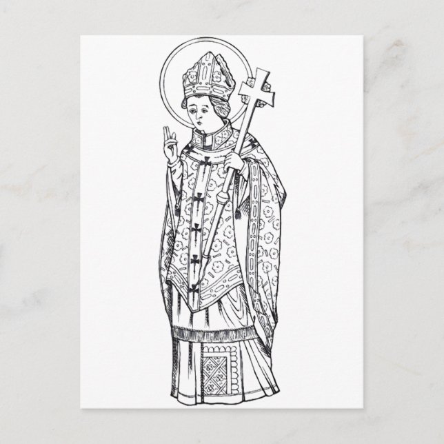 Saint Deiniol Abbot and Bishop Postcard (Front)