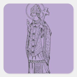 Saint Deiniol Abbot and Bishop Square Sticker