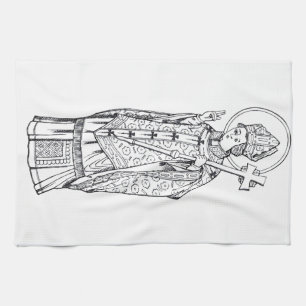 Saint Deiniol Abbot and Bishop Tea Towel