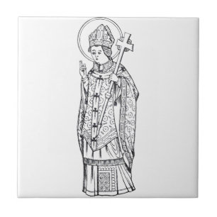 Saint Deiniol Abbot and Bishop Tile