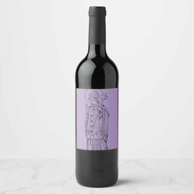 Saint Deiniol Abbot and Bishop Wine Label (Front)