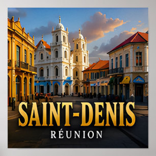 Saint Denis Reunion Island Tropical Travel Souveni Poster