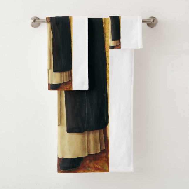 Saint Dominic by Carlo Crivelli Bath Towel Set (Insitu)