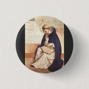 Saint Dominic by Fra Angelico Renaissance Fine Art 3 Cm Round Badge