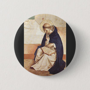 Saint Dominic by Fra Angelico Renaissance Fine Art 6 Cm Round Badge