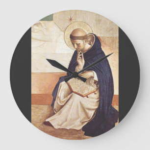 Saint Dominic de Guzman by Fra Angelico Large Clock