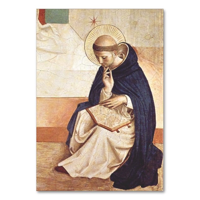 Saint Dominic de Guzman by Fra Angelico Table Number (Front)