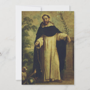 Saint Dominic de Guzmán Lumen Ecclesiae Art  Holiday Card