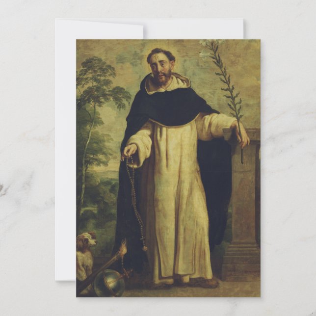 Saint Dominic de Guzmán Lumen Ecclesiae Art  Invitation (Front)