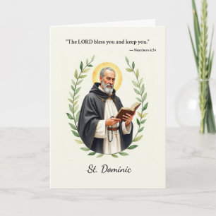 Saint Dominic God's Peace and Blessings Scripture Card