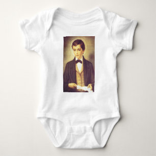 Saint Dominic Savio High-Fidelity Fine Art  Baby Bodysuit