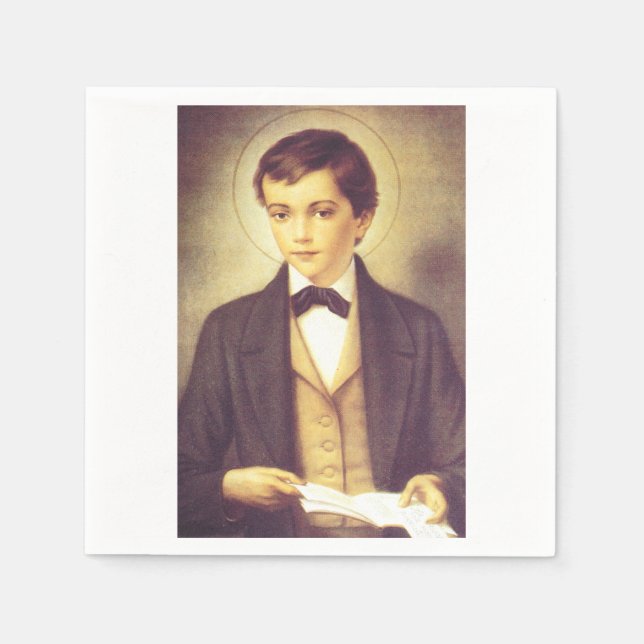 Saint Dominic Savio High-Fidelity Fine Art  Napkin (Front)