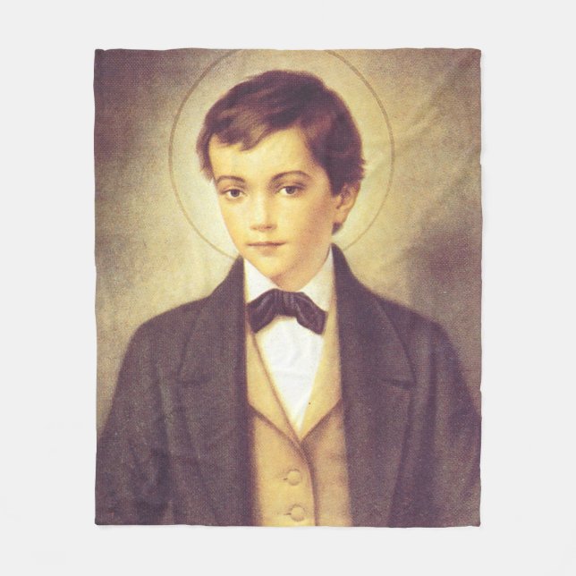 Saint Dominic Savio student of John Bosco Fleece Blanket (Front)