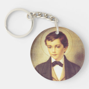 Saint Dominic Savio student of John Bosco Key Ring