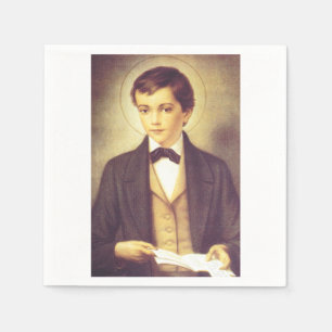 Saint Dominic Savio student of John Bosco Napkin