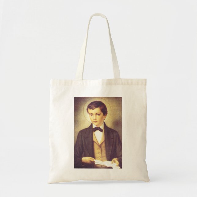 Saint Dominic Savio student of John Bosco Tote Bag (Front)