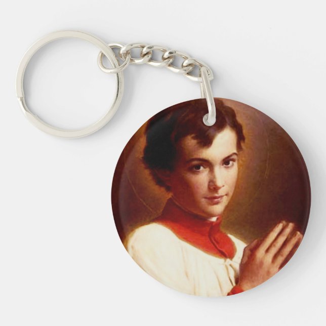 Saint Dominic Savio Young Disciple of Don Bosco Key Ring (Front)