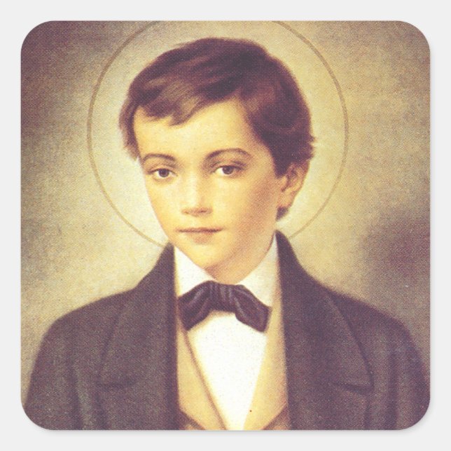 Saint Dominic Savio Young Disciple of Don Bosco Square Sticker (Front)