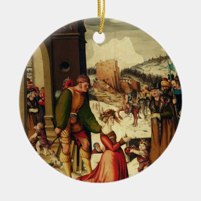 Saint  Dorothy of Caesarea Ceramic Tree Decoration (Front)