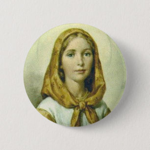 Saint Dymphna  2¼ Inch Round Button