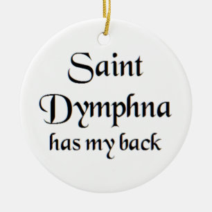 saint dymphna ceramic tree decoration