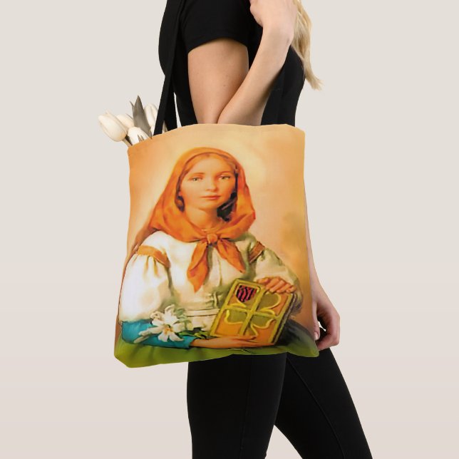 Saint Dymphna Tote Bag (Close Up)