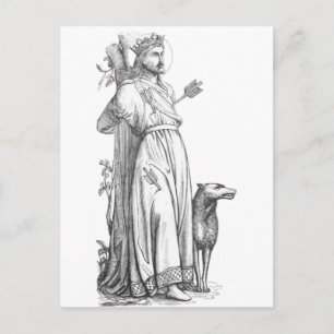 Saint Edmund the Martyr King of the East Angles Postcard