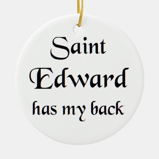 saint edward ceramic tree decoration (Front)