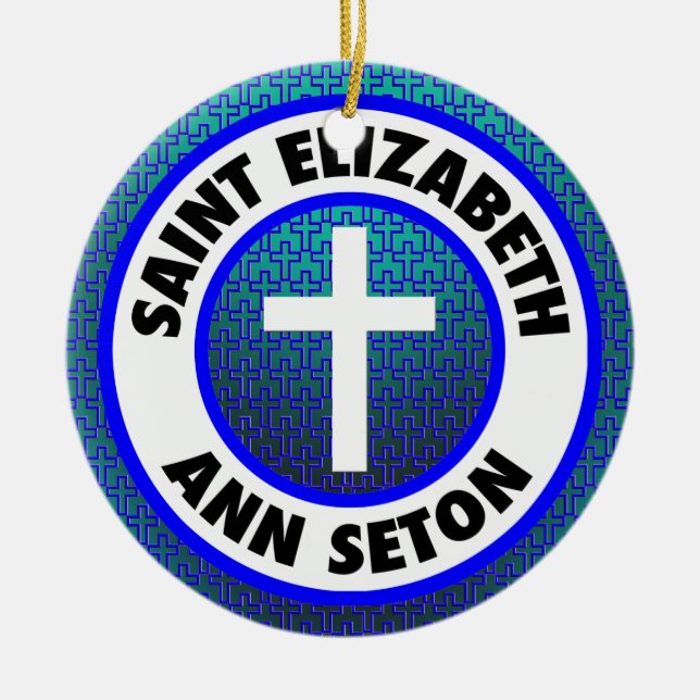 Saint Elizabeth Ann Seton Ceramic Tree Decoration (Front)