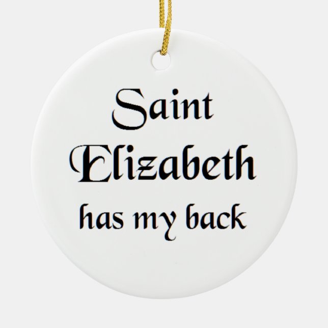 saint elizabeth Mug Ceramic Tree Decoration (Front)