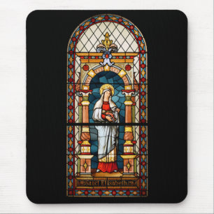 Saint Elizabeth of Hungary Premium Medieval Art Mouse Mat