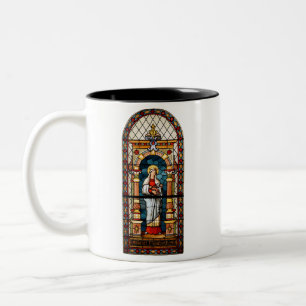 Saint Elizabeth of Hungary Premium Medieval Art Two-Tone Coffee Mug
