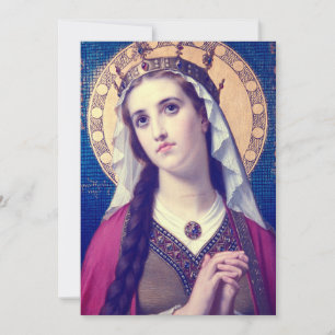 Saint Elizabeth of Hungary Premium Romantic Style Holiday Card