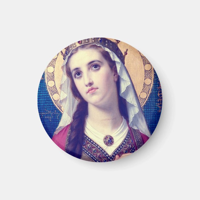 Saint Elizabeth of Hungary Premium Romantic Style Magnet (Front)
