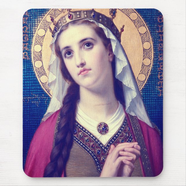 Saint Elizabeth of Hungary Premium Romantic Style Mouse Mat (Front)