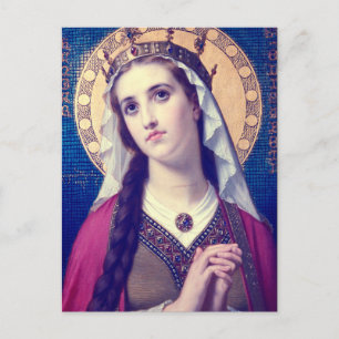 Saint Elizabeth of Hungary Premium Romantic Style Postcard