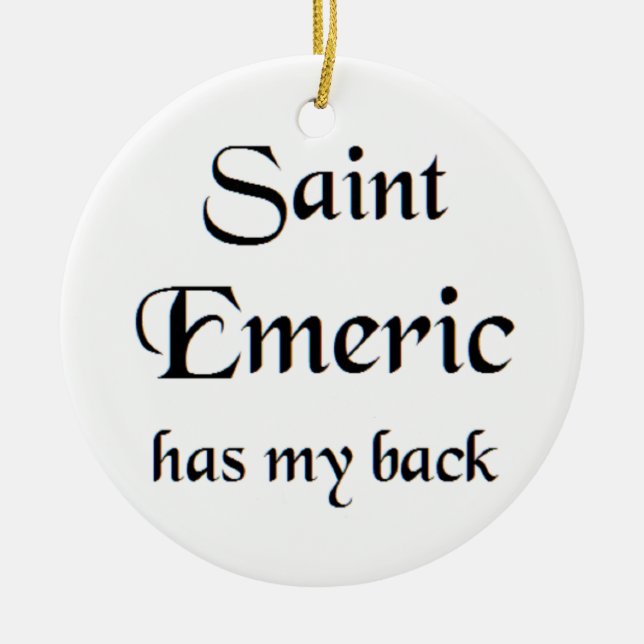 saint emeric coffee mug ceramic tree decoration (Front)