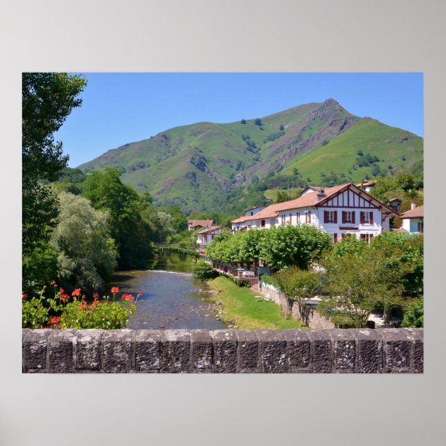 Saint-Etienne-de-Baigorry in France Postcard Poster (Front)