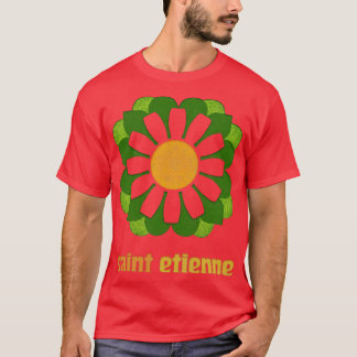 Saint Etienne Retro Floral Design T-Shirt