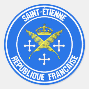 Saint-Étienne Round Emblem Classic Round Sticker