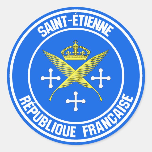 Saint-Étienne Round Emblem Classic Round Sticker (Front)