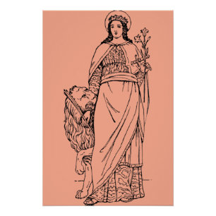 Saint Euphemia the All-praised Virgin and martyr Poster