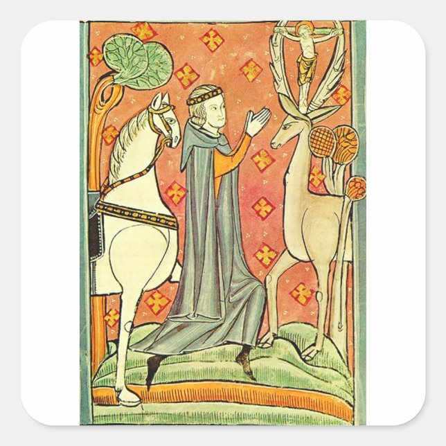 Saint Eustachius Apostle of the Ardennes Square Sticker (Front)
