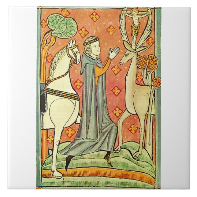 Saint Eustachius Apostle of the Ardennes Tile (Front)