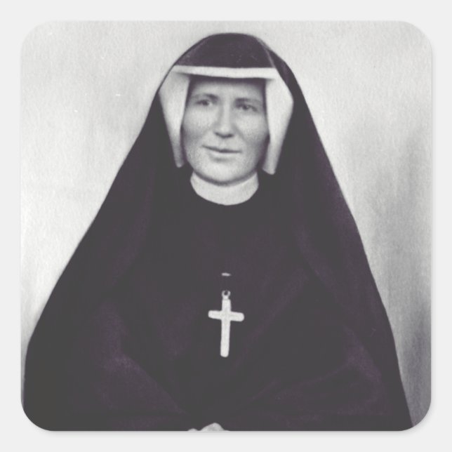 Saint Faustina Kowalska Square Sticker (Front)