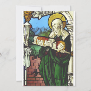 Saint Felicitas and the heads of her seven sons Thank You Card