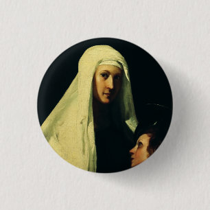 Saint Frances of Rome Guardian Angel Fine Art 3 Cm Round Badge